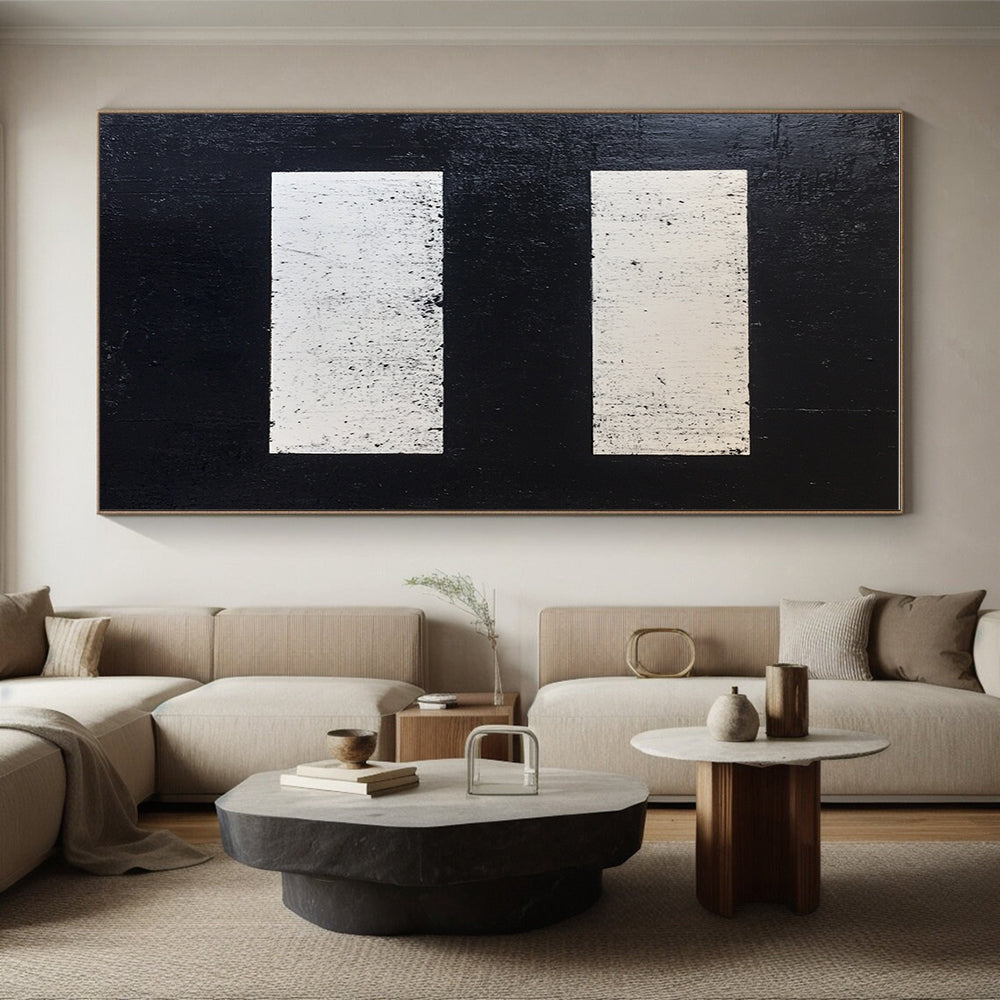 Minimalist - Striped Abstract Painting with Monochromatic Palette WINK876