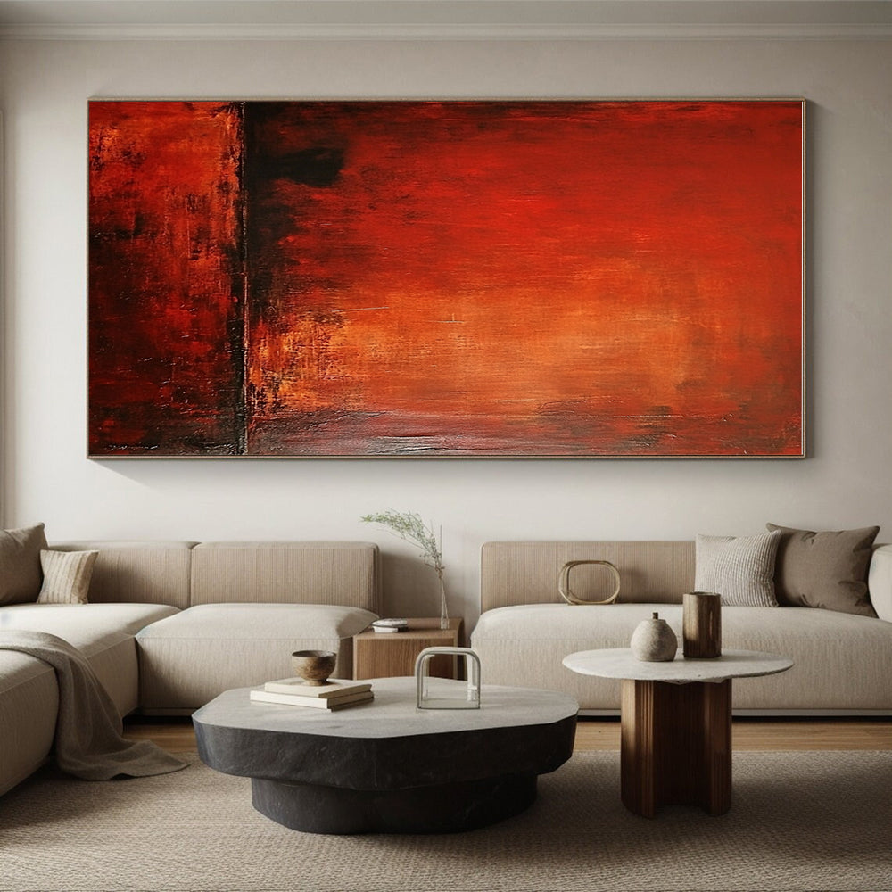 Red Abstract Painting with Intense Warmth WINK127