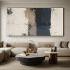 Monochrome Striped Abstract Painting with Subtle Textures WINK500