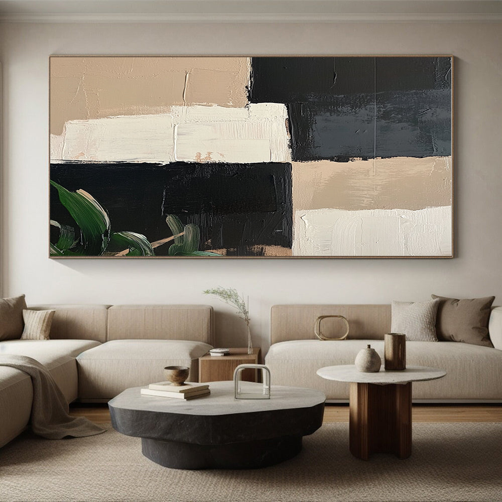 Geometric Color Blocks Abstract Painting with Modern Harmony WINK052