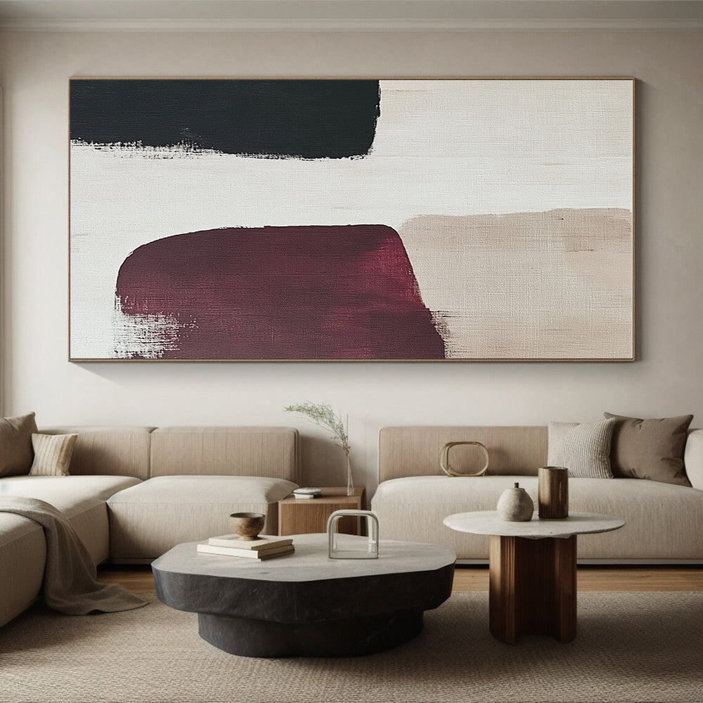 Deep Tones on Light Abstract Painting with Quiet Intensity WINK175