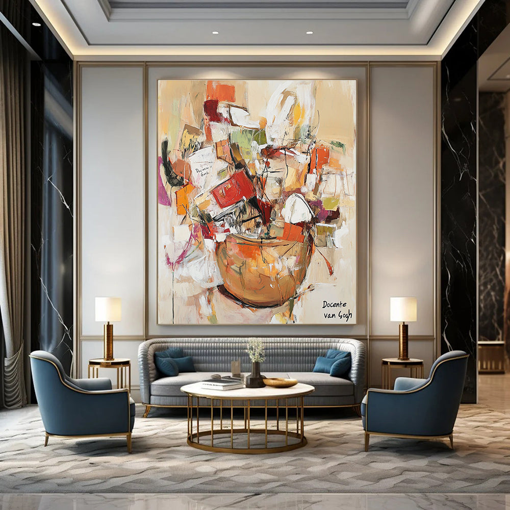 Abstract Still Life Painting for Eclectic Dining Areas GAB1112