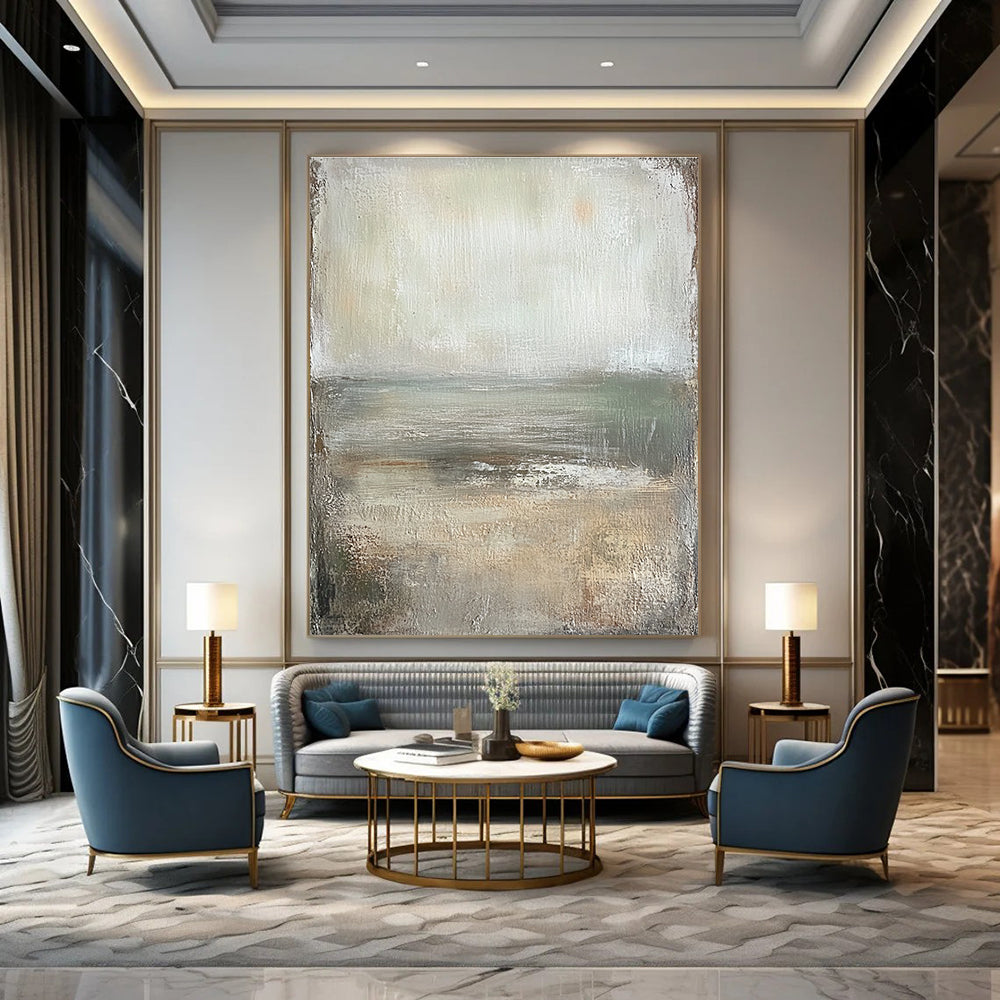 Sea and Sky Abstract Painting for Beach House Bedrooms GAB0759
