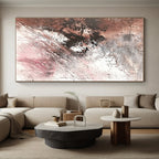 Brown Gray White Abstract Painting with Subtle Drama WINK673
