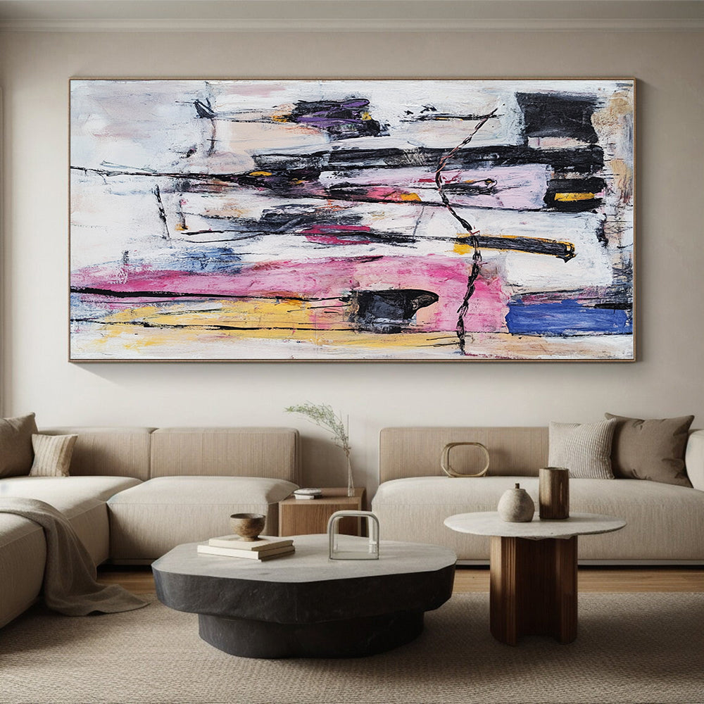 Colorful Abstract Composition Painting with Dynamic Forms WINK590