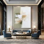 Neutral Tone Abstract Painting for Calm Office Reception Areas GAB0847