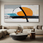 Orange Black Abstract Painting with Bold Statements WINK697