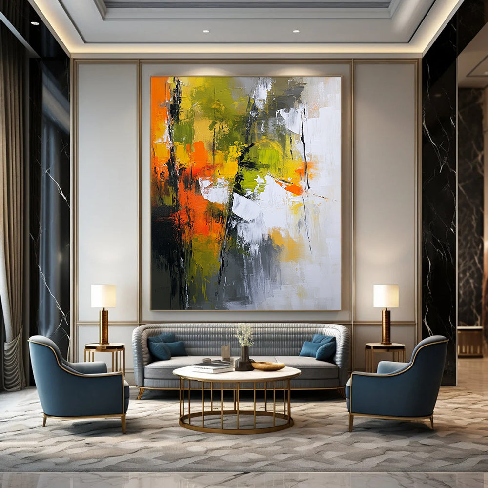Colorful Abstract Landscape Painting for Creative Coworking Spaces GAB1206