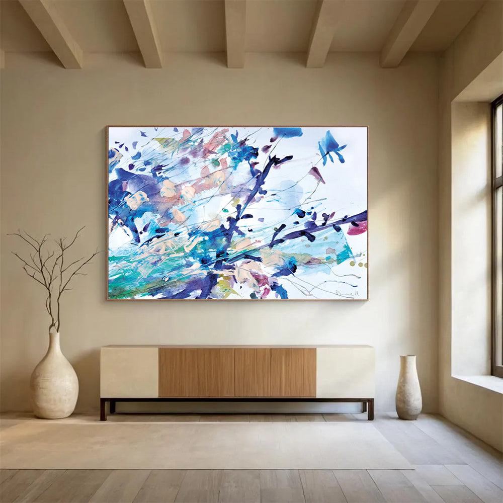 Colorful Splash Abstract Painting for Artistic Cafes YHT147