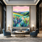 Colorful Rolling Hills Landscape - Modern Impressionist Art GAB0386