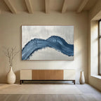 Blue Wave on Gray  Bold Simplicity ABS044