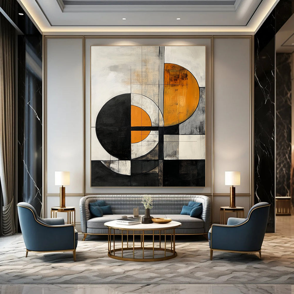 Overlapping Circle Abstract - Symmetrical Abstract Painting GAB0659
