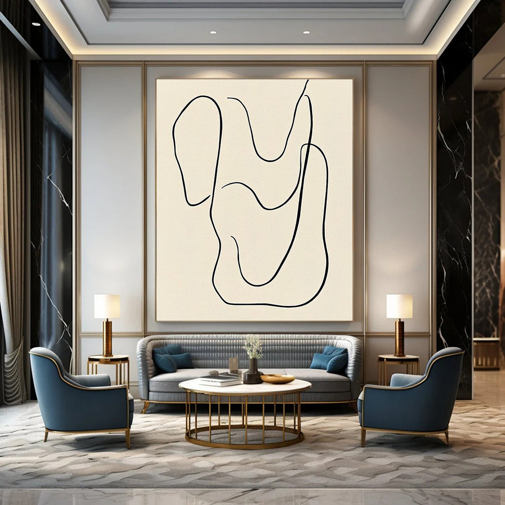 Minimal Line Art - Abstract Figure Drawing GAB0553