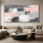Pink and Gray Abstract Painting with Gentle Contrast WINK317