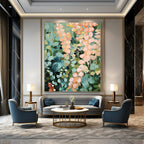 Soft Floral Field Abstract Painting for Relaxing Sunrooms HENG428