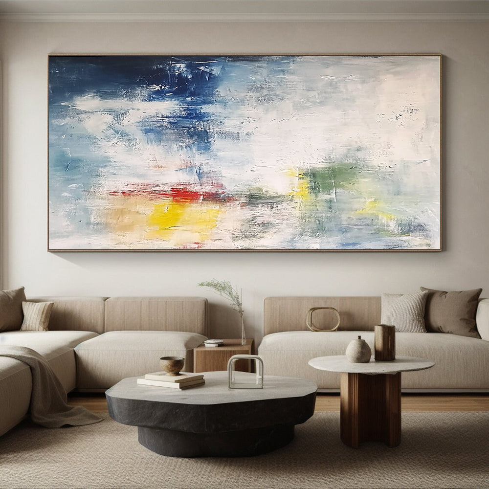 Light - Toned Abstract Painting with Subtle Color Accents WINK810