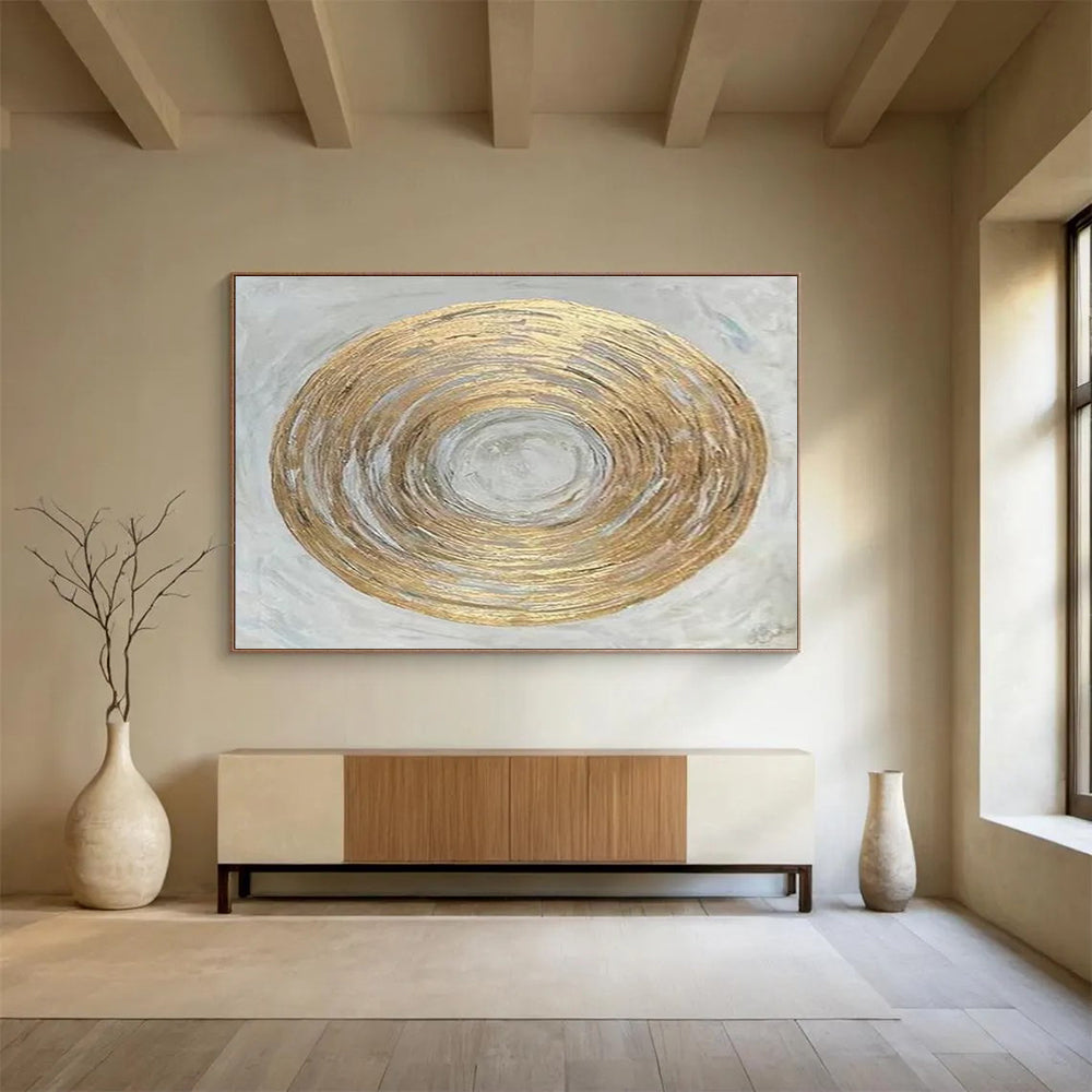 Golden Spiral Abstract Painting for Artistic Focal Points YHT108