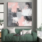 Pink and Gray Abstract Painting with Gentle Contrast WINK317