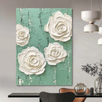 Textured Floral Art Abstract Painting for Romantic Interiors GAB1395