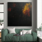 Dark Abstract Flames Painting with Mysterious Intensity WINK438