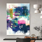 Music - Themed Abstract Painting for Creative Music Studios GAB1043
