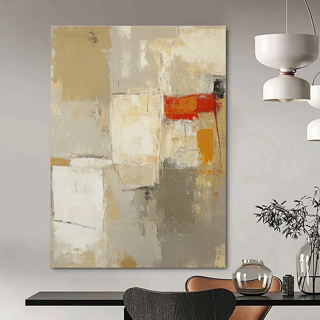 Neutral Tones Abstract Painting for Minimalist - Styled Living Rooms GAB1091