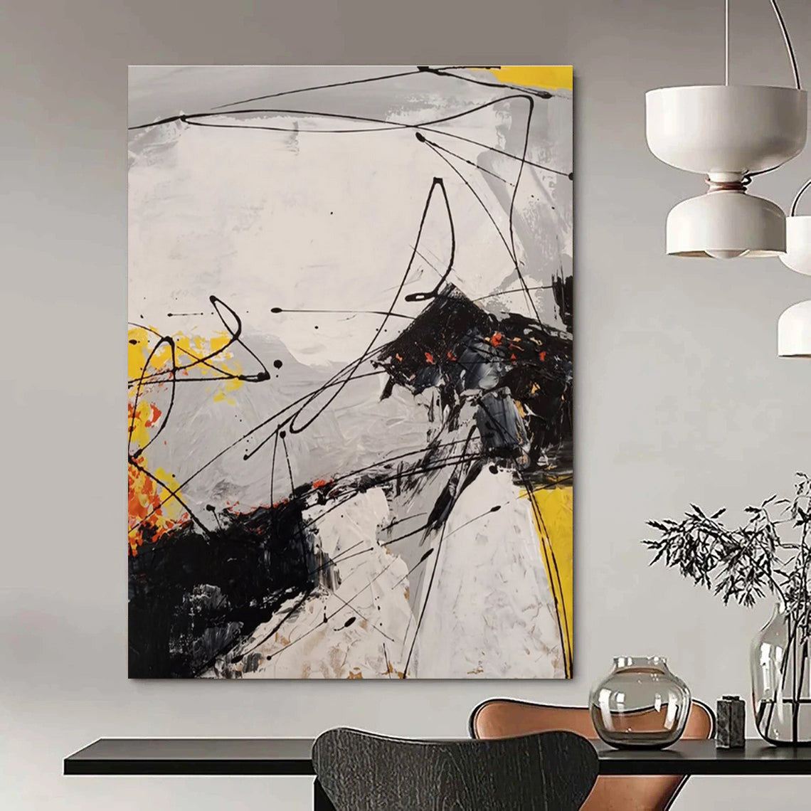 Energetic Abstract Expression Abstract Painting for Performing Arts Centers HENG054