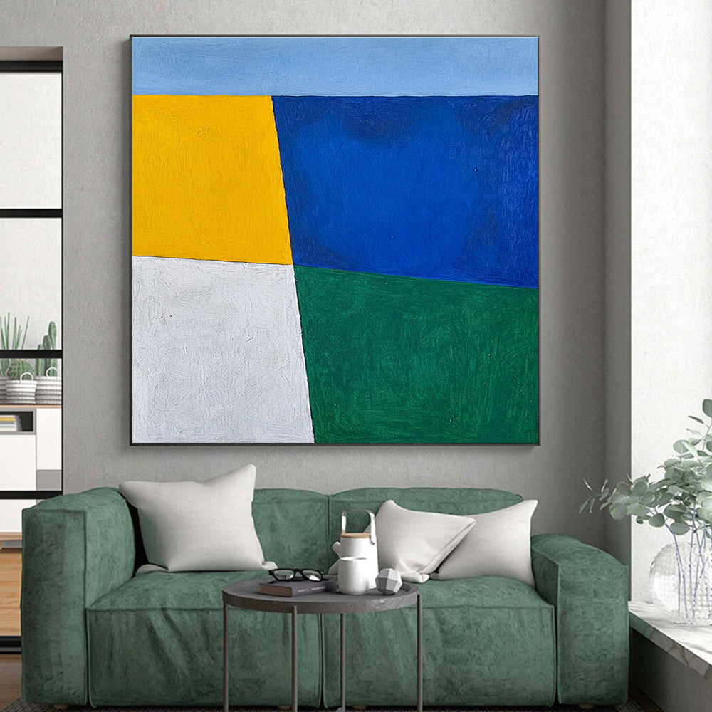 Color - Blocked Simplicity Abstract Painting with Vibrant Clarity WINK219