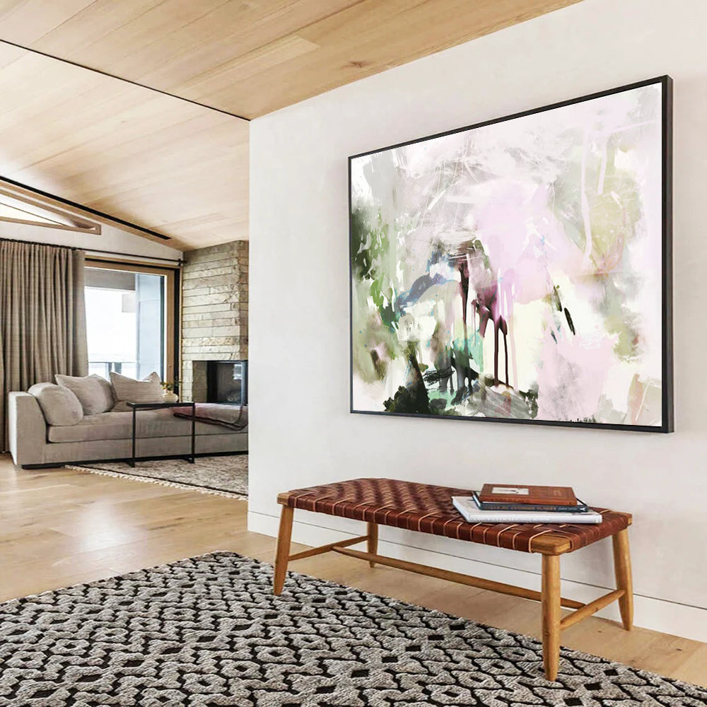 Repeated Soft Color Abstract Painting for Soothing Spas YHT119