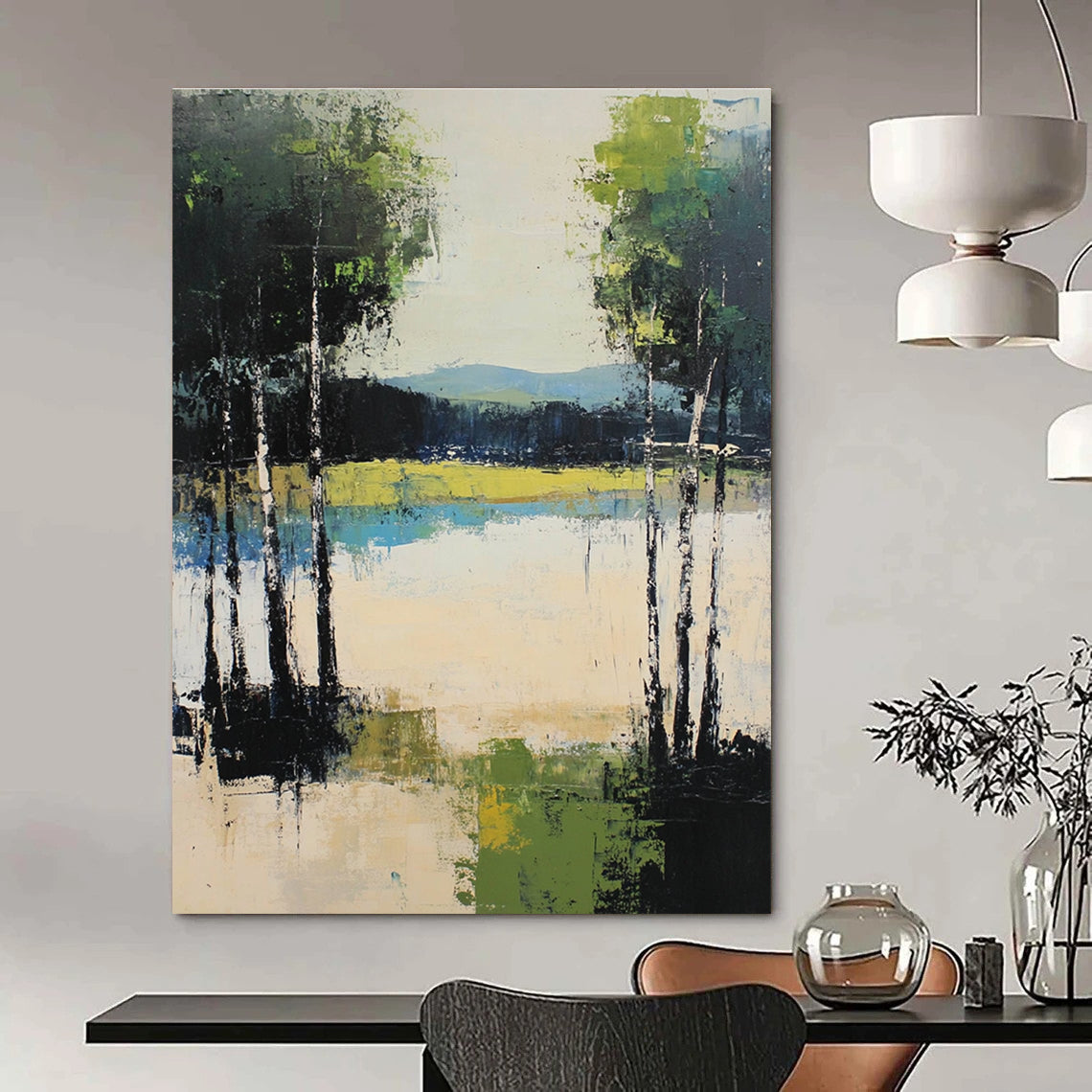Lake Forest Abstract - Contemporary Nature Art GAB0549