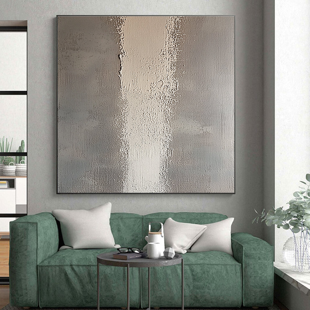 Subtle Textured Stripes Abstract Painting with Quiet Sophistication WINK294