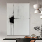 Minimalist Black and White Abstract Painting for Contemporary Studies GAB1008