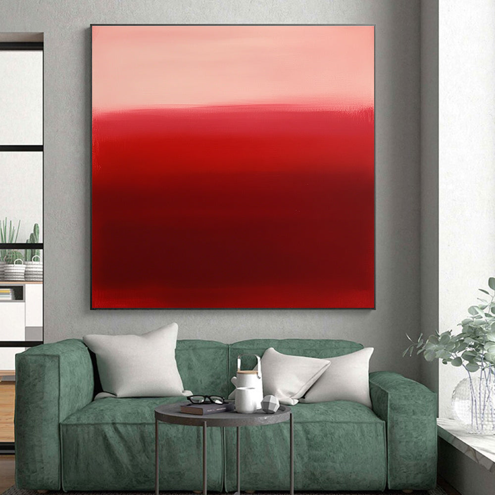 Red Gradient Abstraction Painting with Intense Emotion WINK167