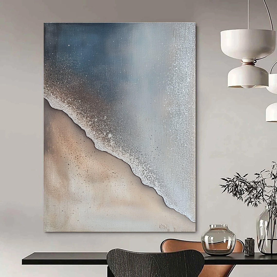 Textured Beach Abstract Painting for Coastal Homes GAB0723