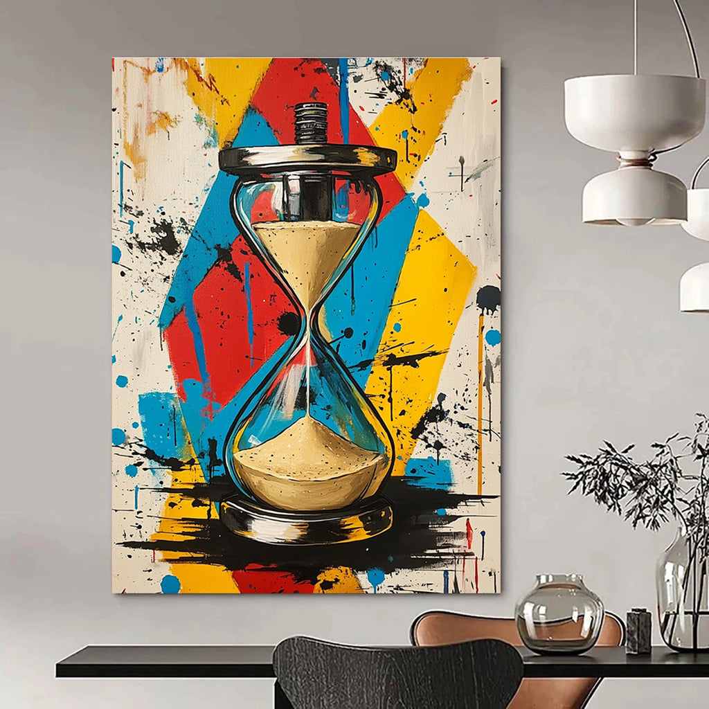 Colorful Hourglass Abstract Painting for Creative Time - Themed Studios GAB1269