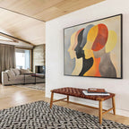 Colorful Human Profiles Abstraction Abstract Painting ABS139