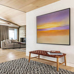 Purple and Orange Gradient Landscape with Soft Horizons Abstract Painting ABS361