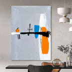 Abstract with Pumpkin Artistic Composition Abstract Painting GAB0210