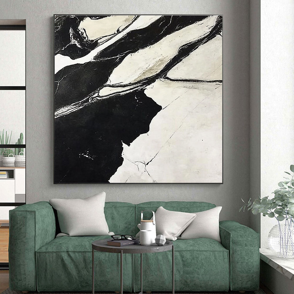Black White Marble Abstract 2 Painting with Natural Grace WINK744