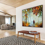 Autumn Stroll Abstract Painting for Romantic Restaurant Interiors YHT225