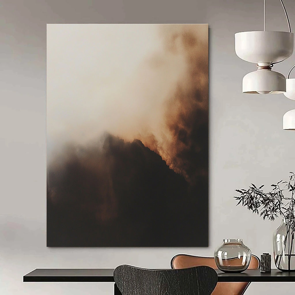 Misty Abstract Landscape Painting for Serene Spa Retreats GAB1161