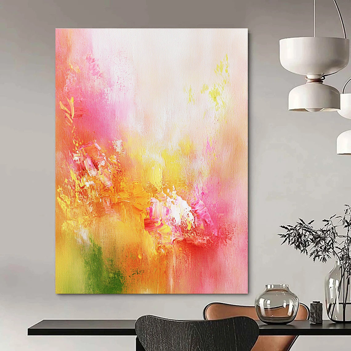 Colorful Soft Abstract Painting for Romantic - Themed Weddings GAB0975