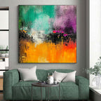 Vivid Color Palette Abstract Painting with Joyful Vibes WINK797