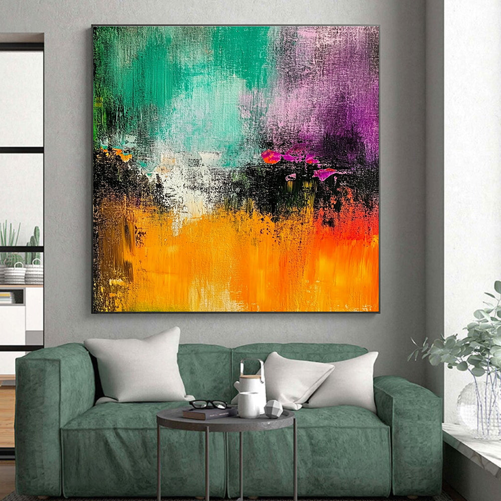 Vivid Color Palette Abstract Painting with Joyful Vibes WINK797