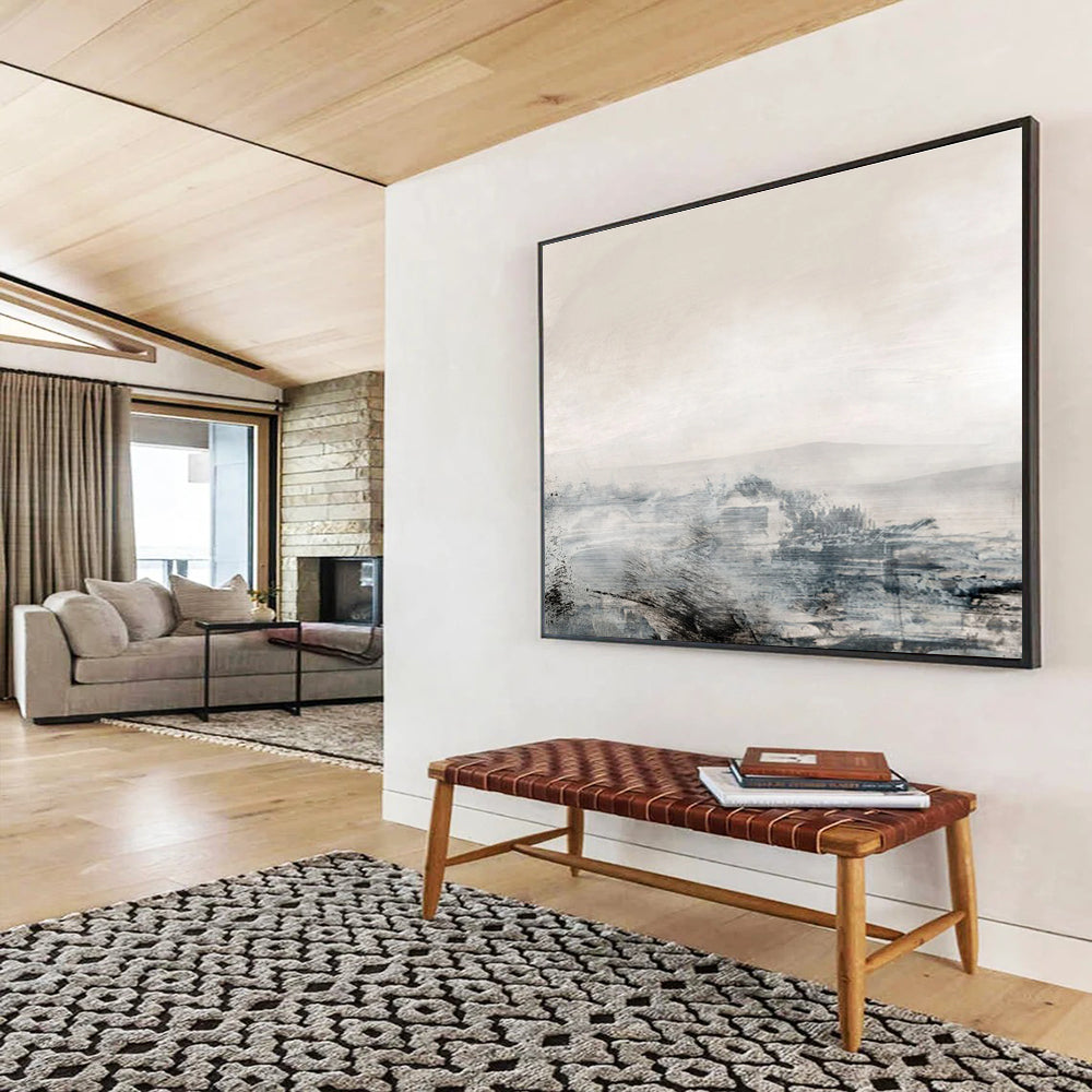 Misty Landscape Abstract Painting for Lakeside Retreats YHT136