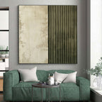 Textured Two - Tone Abstract Painting with Industrial Edge WINK290