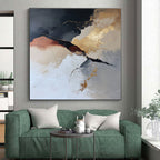 Black Gold Beige Abstract Painting with Timeless Allure WINK466