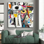 Collage - Style Abstract Painting with Eclectic Charm WINK757