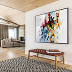 Colorful Mosaic Abstract Painting for Cultural Center Exhibitions YHT288