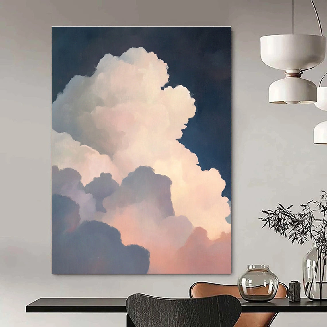 Dramatic Cloud Formation Abstract Painting of Atmospheric Depth GAB0172